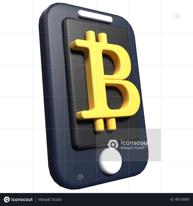 Bitcoin en ligne  3D Icon