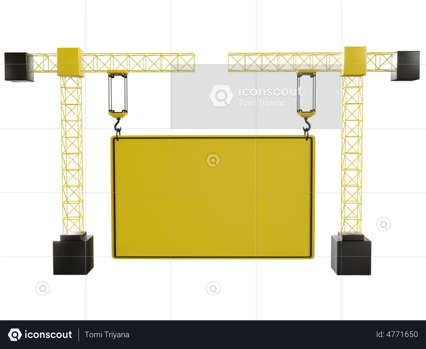 En tablero de construcción  3D Icon