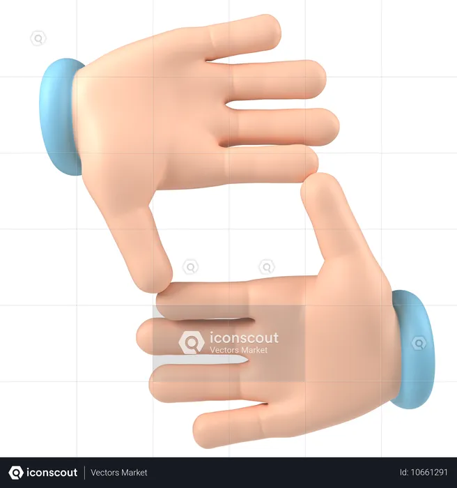 Encadrer les mains  3D Icon