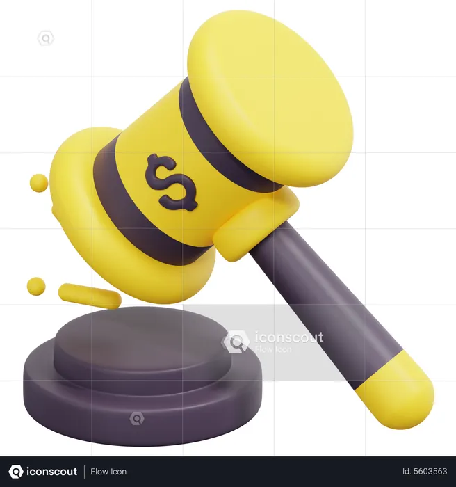 Enchères  3D Icon