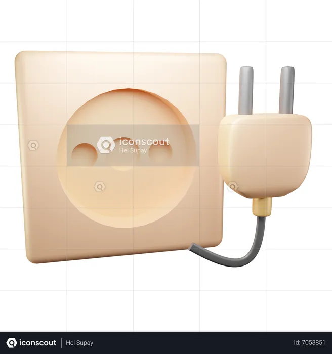 Enchufe eléctrico  3D Icon