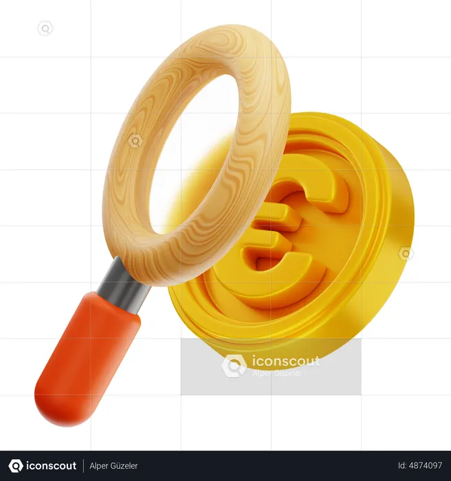 Encontrar euros  3D Icon