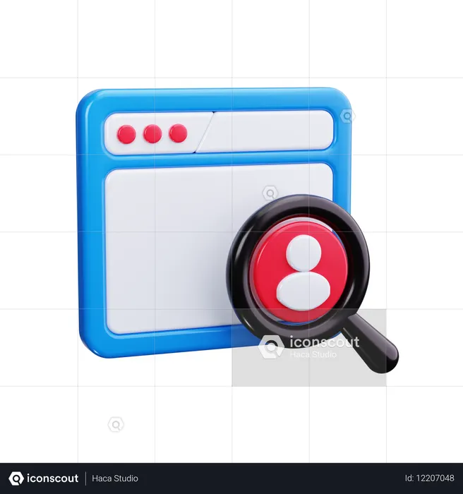 Encontrar funcionário  3D Icon