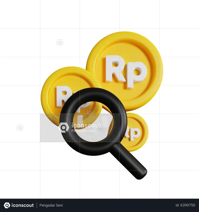 Encontrar rupia  3D Icon