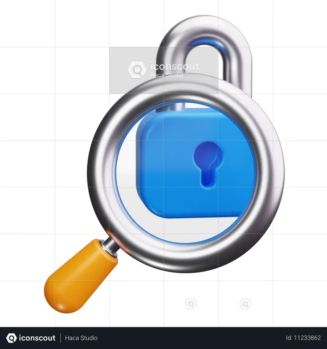 Encontrar seguridad  3D Icon