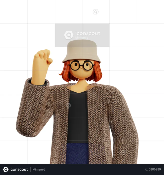 Encouraging pose  3D Icon
