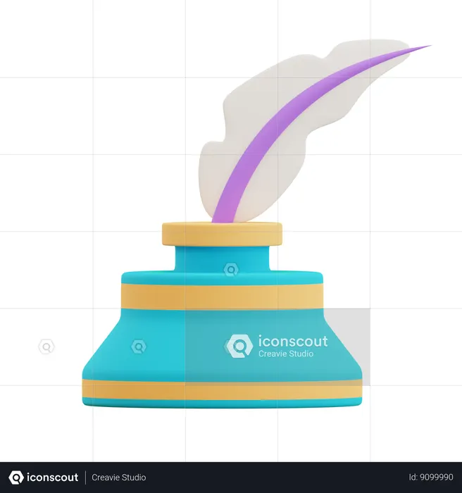 Encrier  3D Icon