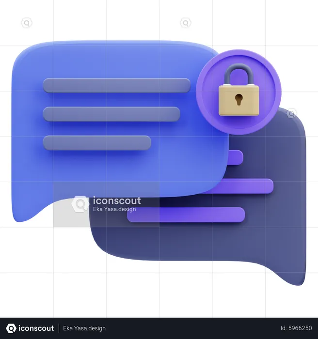 Encrypt Chat  3D Icon