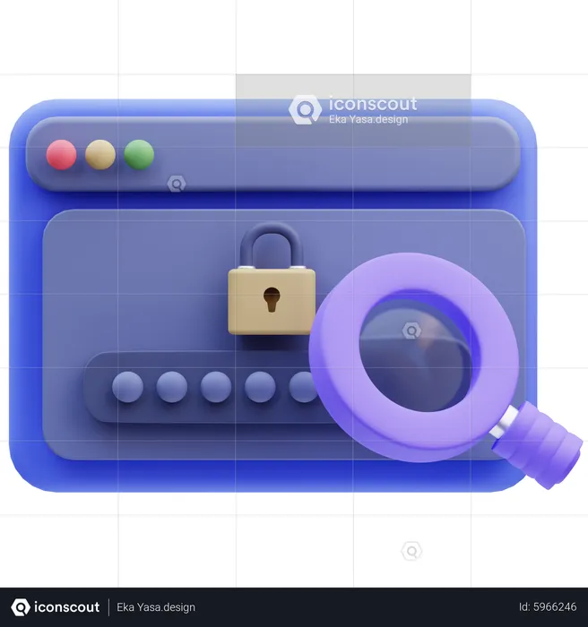 Encrypt Password  3D Icon