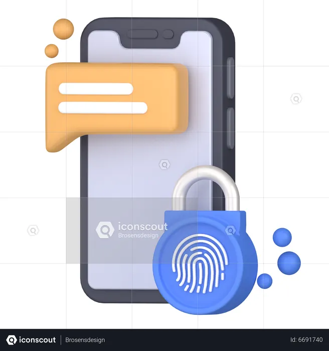 Encrypted Chat  3D Icon