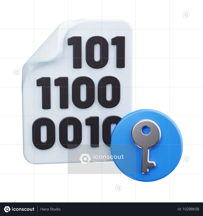 Encrypted Data  3D Icon