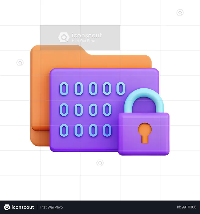 Encrypted Data  3D Icon