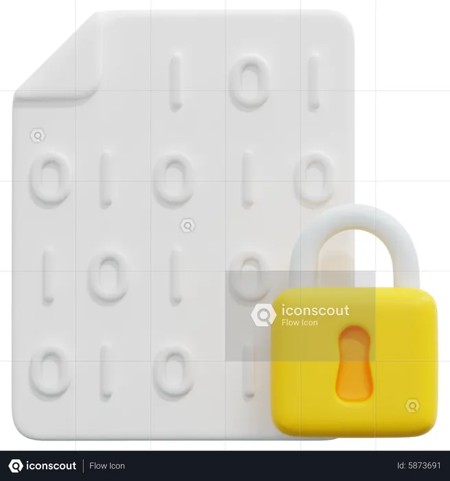 Encrypted File  3D Icon