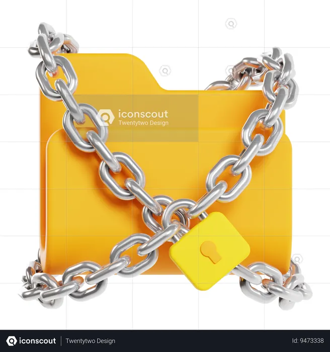 Encrypted File  3D Icon