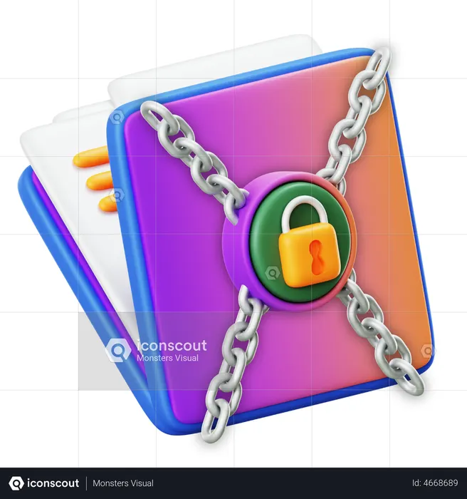 Encrypted File  3D Illustration