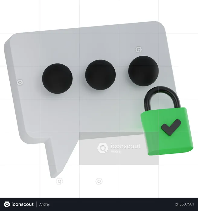 Encrypted message  3D Icon