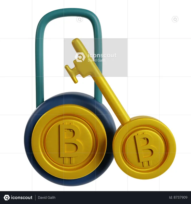 Encryption Digital Wealth  3D Icon