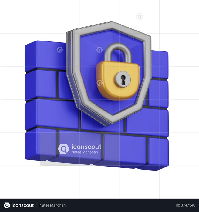 Encryption Shield  3D Icon