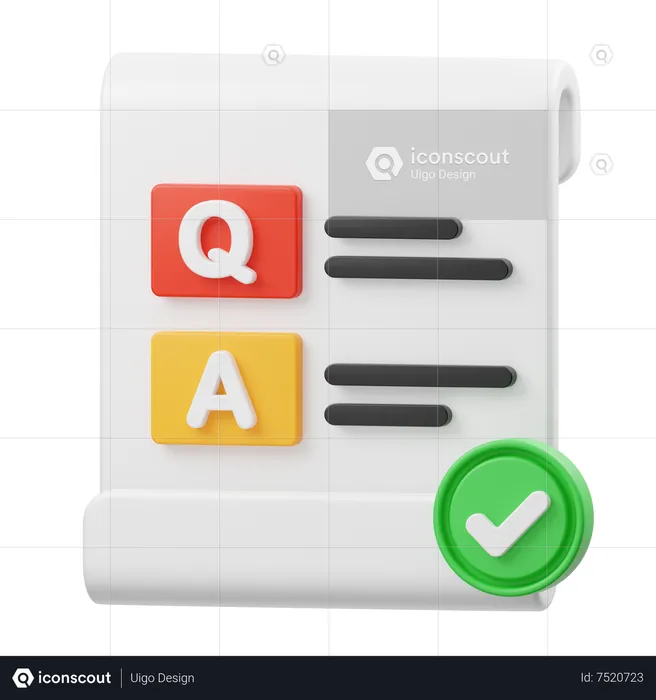 Encuesta de preguntas y respuestas  3D Icon