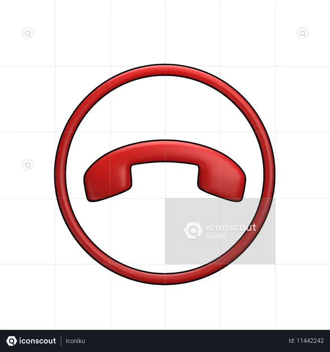 通話終了  3D Icon
