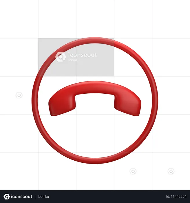 通話終了  3D Icon