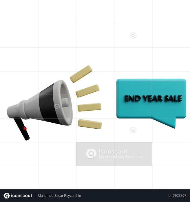 End Year Sale Promotion  3D Icon