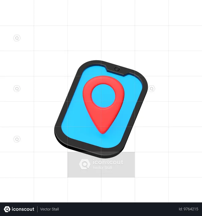 Localização do endereço para entrega de encomendas.  3D Icon