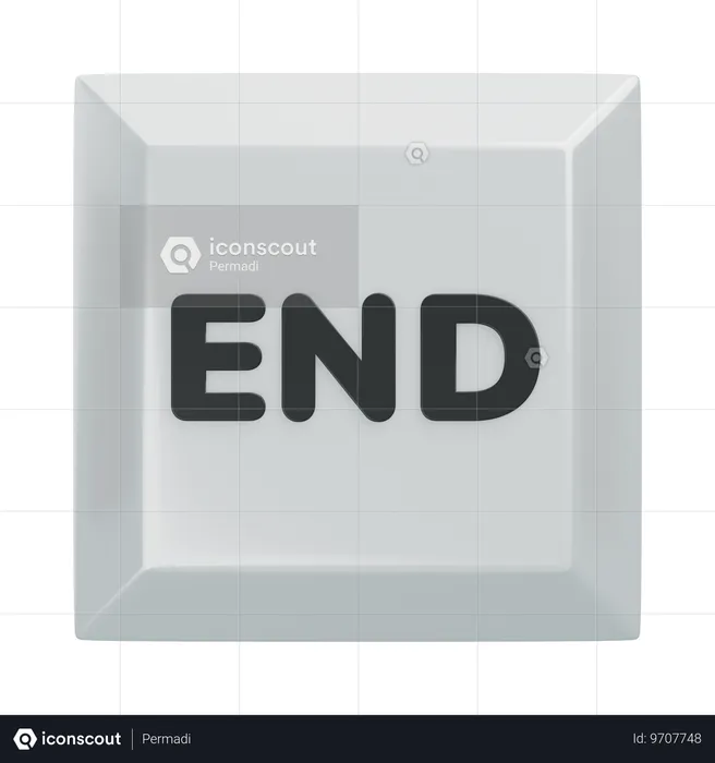 Ending Keyboard Key  3D Icon