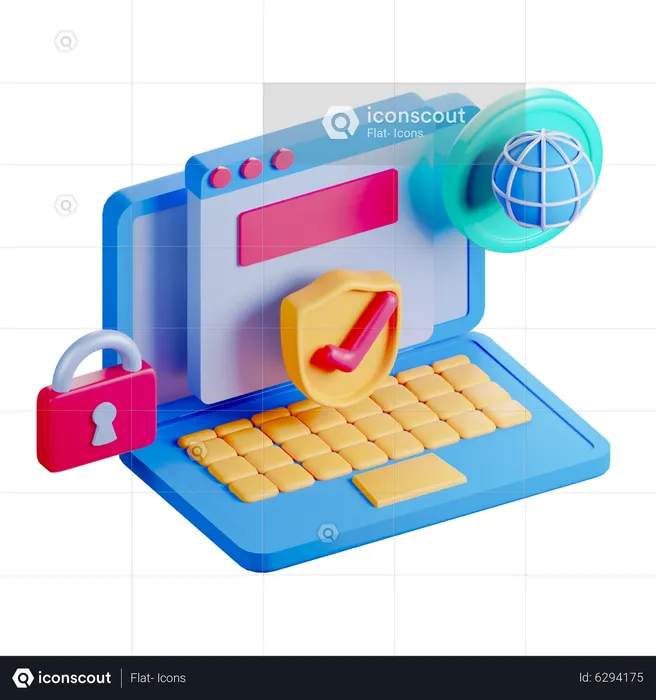 Endpoint Security  3D Icon