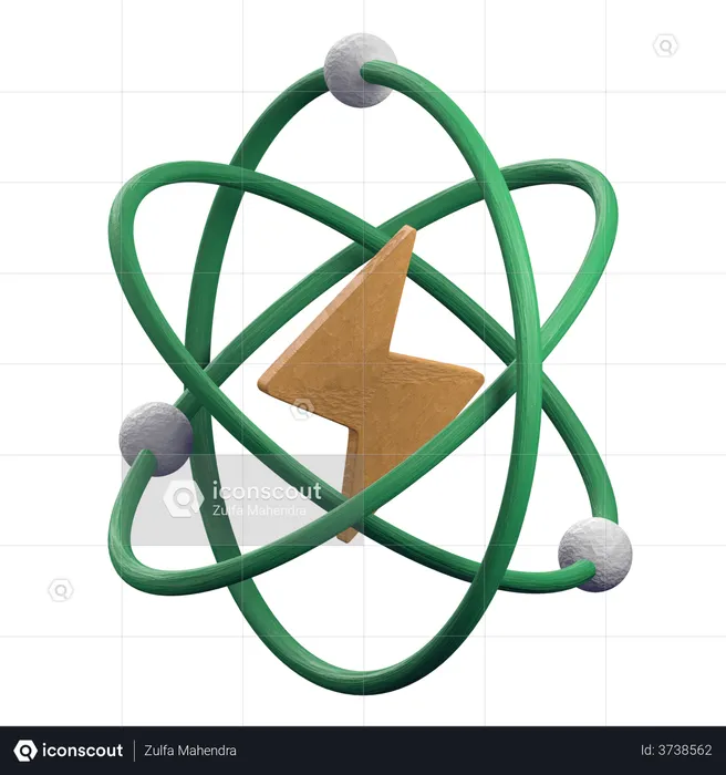 Energía Atómica  3D Illustration
