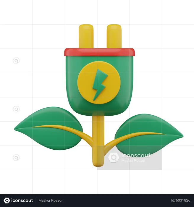 Energía de biomasa  3D Icon