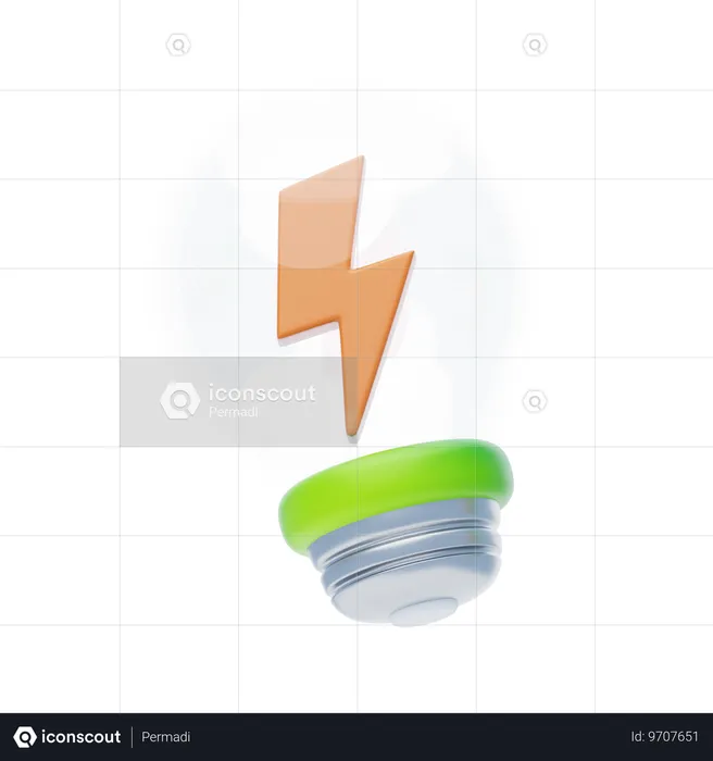 Energía eléctrica  3D Icon