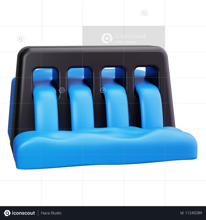 Energia hidrelétrica  3D Icon