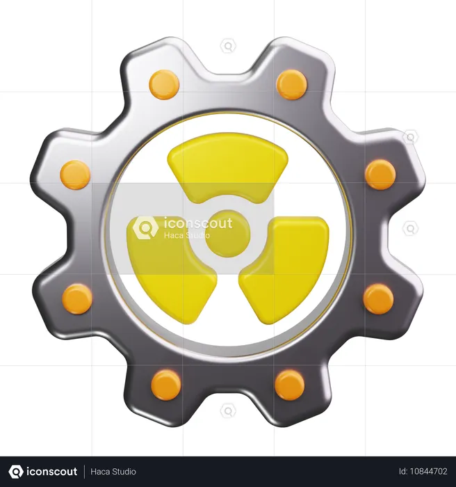 Energía nuclear  3D Icon