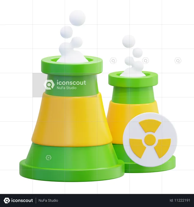 Energía nuclear  3D Icon