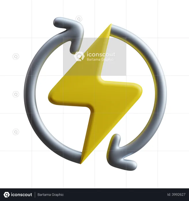 Energía renovable  3D Icon