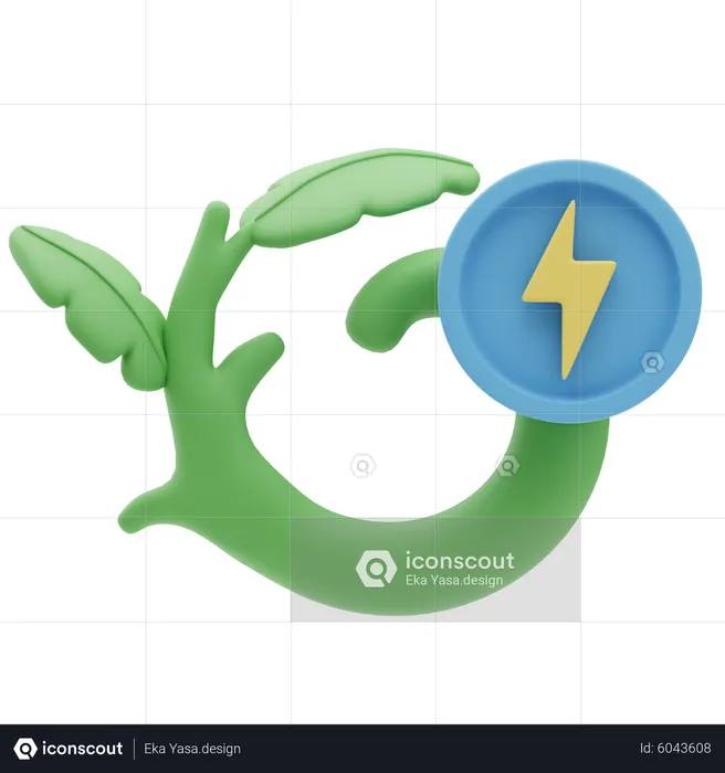 Energía renovable  3D Icon