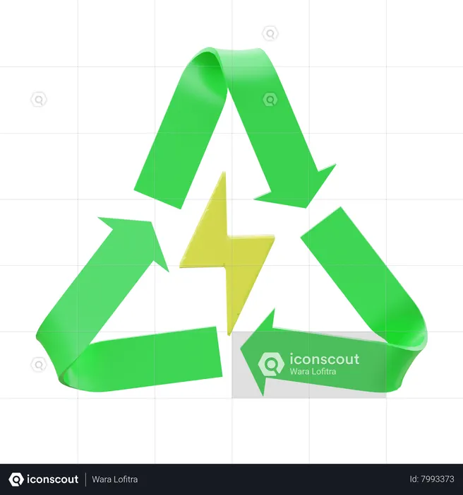 Energía renovable  3D Icon