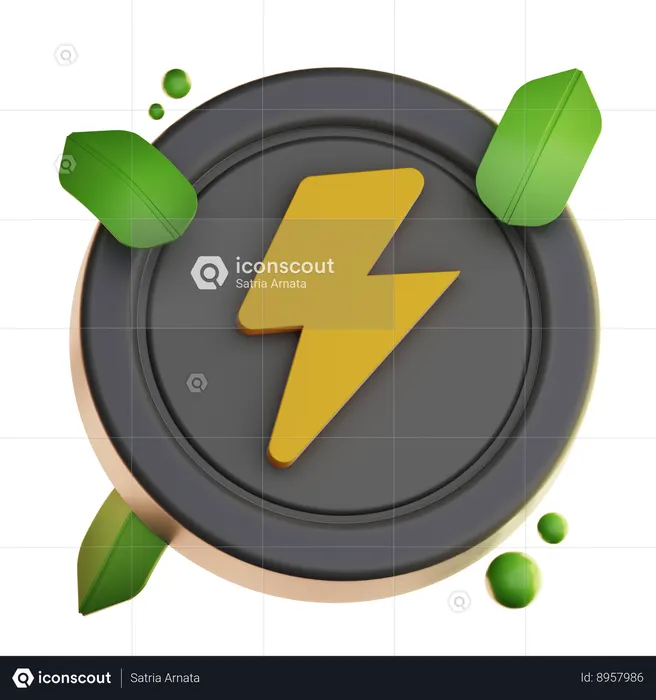 Energia renovável  3D Icon