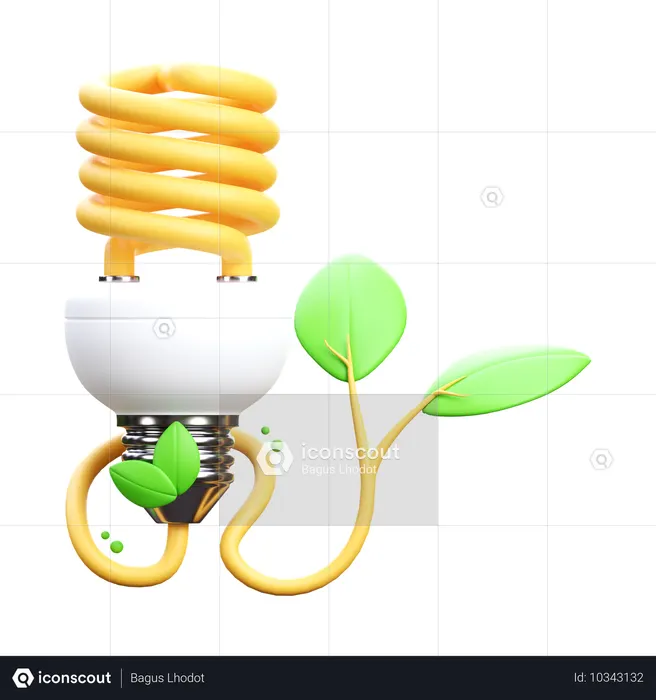 Energia renovável  3D Icon