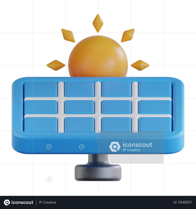 Energía solar  3D Icon