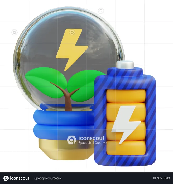 Energía verde  3D Icon