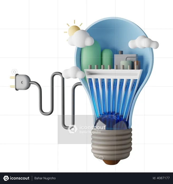 Énergie hydroélectrique  3D Illustration