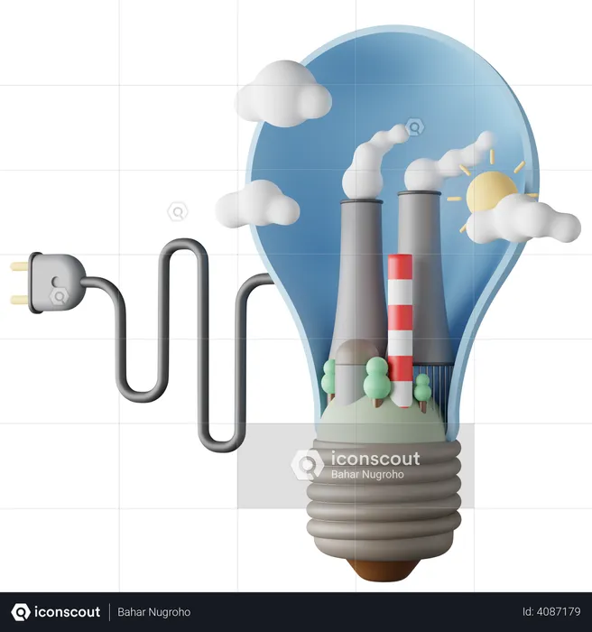 Énergie nucléaire  3D Illustration