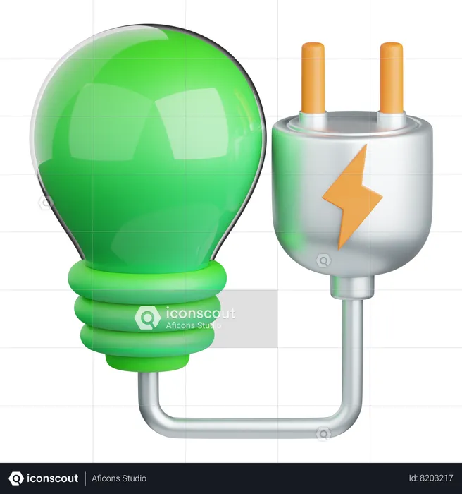 Énergie renouvelable  3D Icon