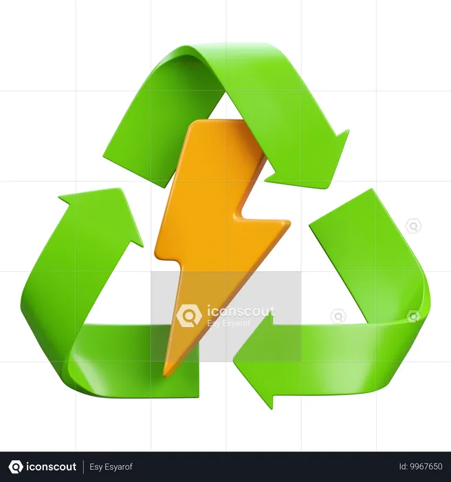 Énergie renouvelable  3D Icon