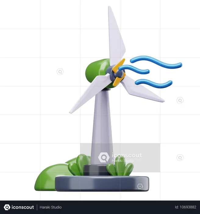 Énergie renouvelable  3D Icon