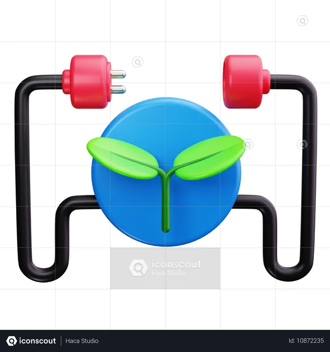 Énergie renouvelable  3D Icon