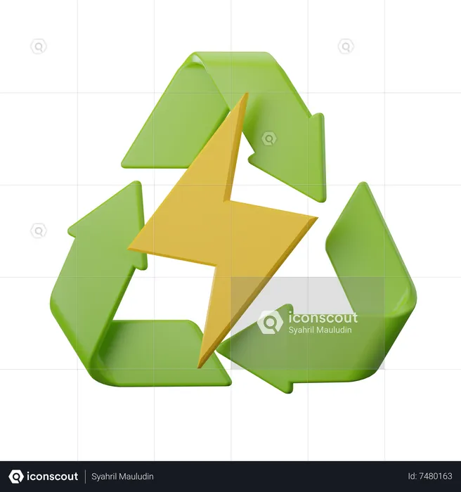 Énergie renouvelable  3D Icon