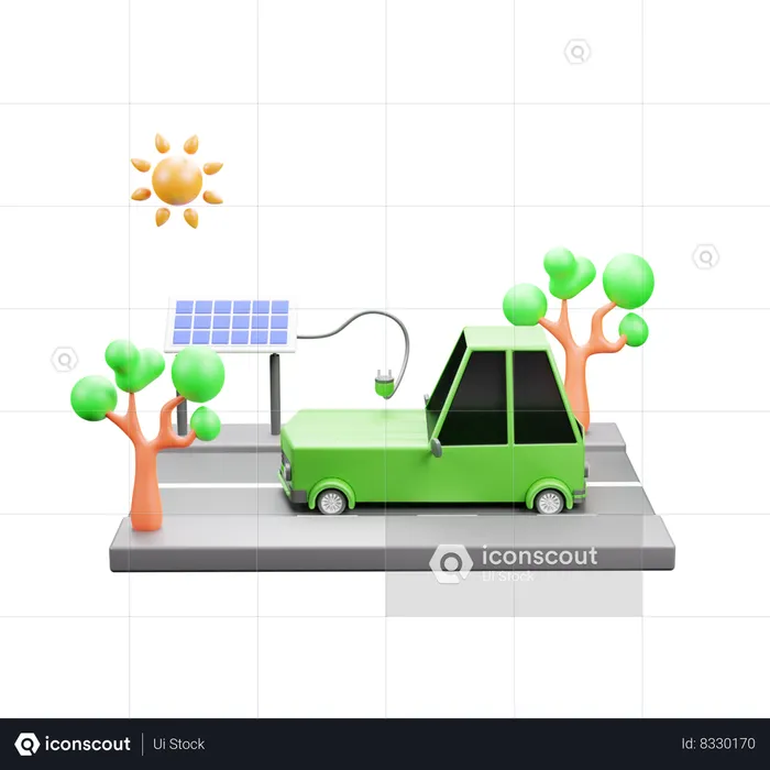 Énergie solaire  3D Icon